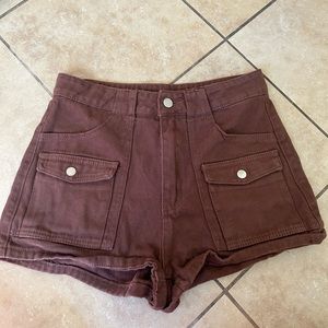 Brown cargo shorts